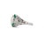 Antique Art Deco Platinum 0.97ctw Marquise Diamond Halo Emerald Engagement Ring, Size 5 For Sale - Image 4 of 9