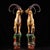 Late 20th Century Pair of Gilt Bronze Cloisonné Enamel Ram Figures on Rockery Bases For Sale In Los Angeles - Image 6 of 9
