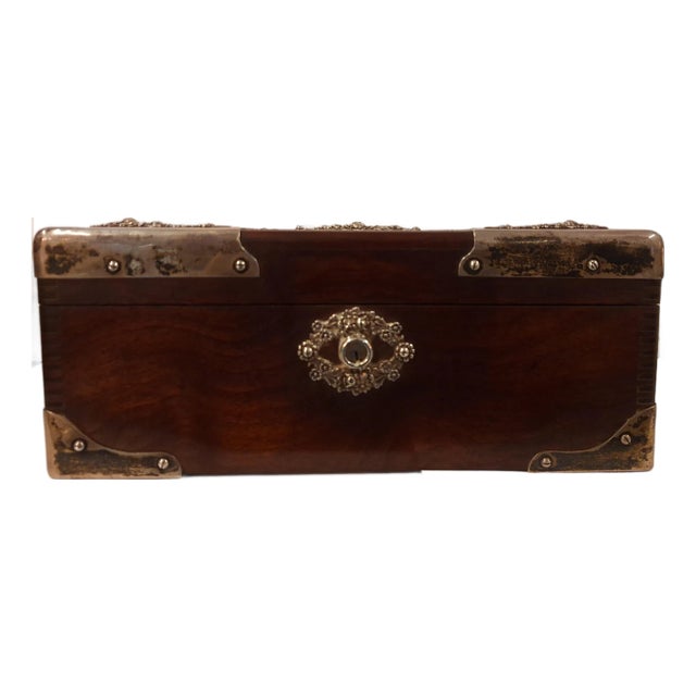 Late 19th Century Antique Black Starr and Frost Sterling Cigar Humidor For Sale