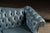 Vintage Tufted Leather Chesterfield Sofa in Blue For Sale - Image 10 of 16