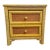 Vintage 1980s Henry Link Wicker Two-Drawer Nightstand With Glass Top For Sale