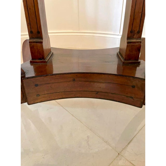 Brown Antique Regency Mahogany Inlaid Console Table, 1820 For Sale - Image 8 of 11