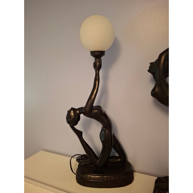 These 3 vintage Art Deco Style Nude Lady Table Lamps are sure to capture the attention of any onlooker. They are mood...