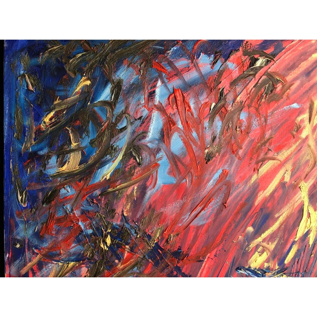 A very colorful oil on canvas painting by French painter Alain Boyer. Professionally framed. Alain Boyer is a self-taught...