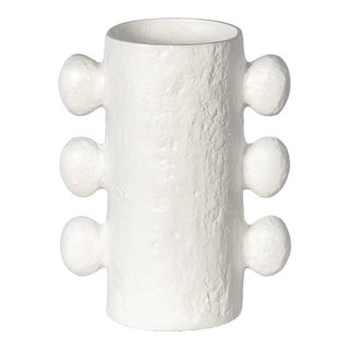 Regina Andrew Sanya Metal Vase Small, White For Sale