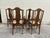 Vintage Queen Anne Style Dining Chairs - Set of 4 Side Chairs Only For Sale - Image 9 of 10