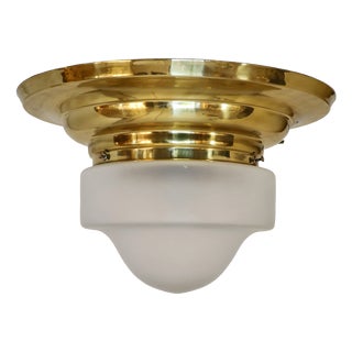 Art Nouveau Glass Ceiling Lamp, 1890s For Sale