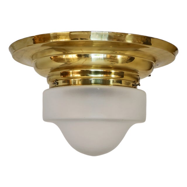 Art Nouveau Glass Ceiling Lamp, 1890s For Sale