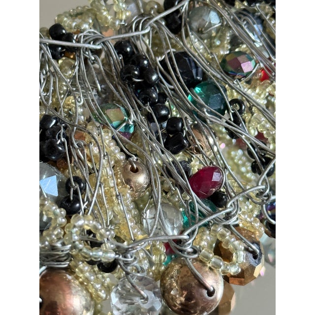 1990s Y2k Maximalist Beaded Cluster Bib Necklace For Sale - Image 12 of 15