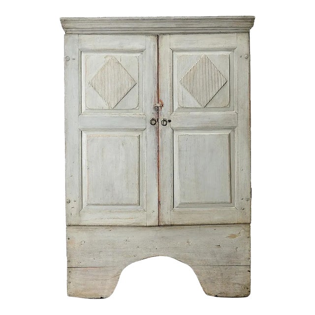 1700's Swedish Gustavian Painted Cabinet For Sale