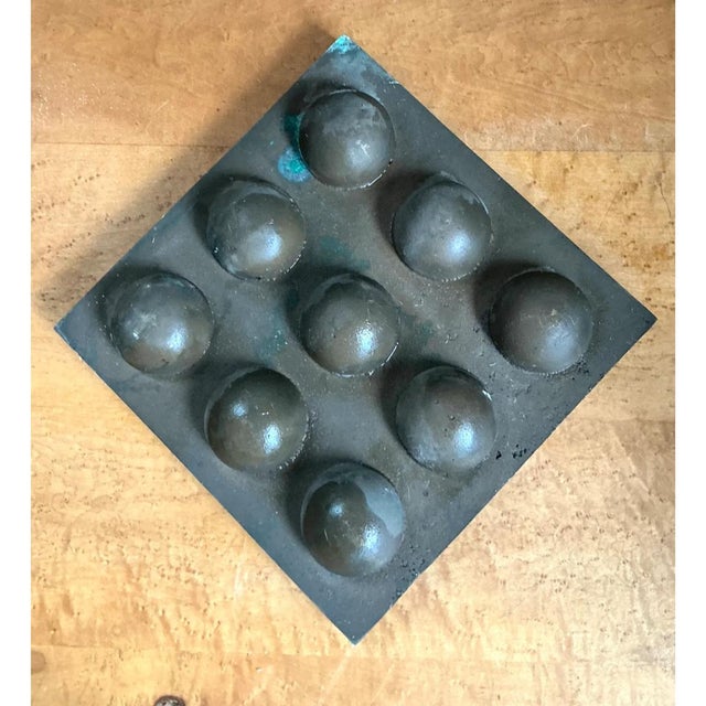 Vintage Abstract Geometric Lead Bubble Sculpture For Sale - Image 9 of 12