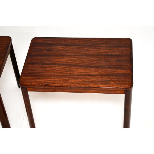 Brown Vintage Danish Side Tables, 1960s, Set of 2 For Sale - Image 8 of 10