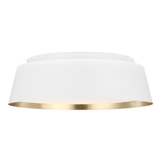 Ellen DeGeneres by Visual Comfort Studio Asher Flush Mount, White For Sale