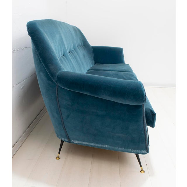 Metal Mid-Century Modern Italian Sofa by Gigi Radice for Minotti, 1950s For Sale - Image 7 of 12