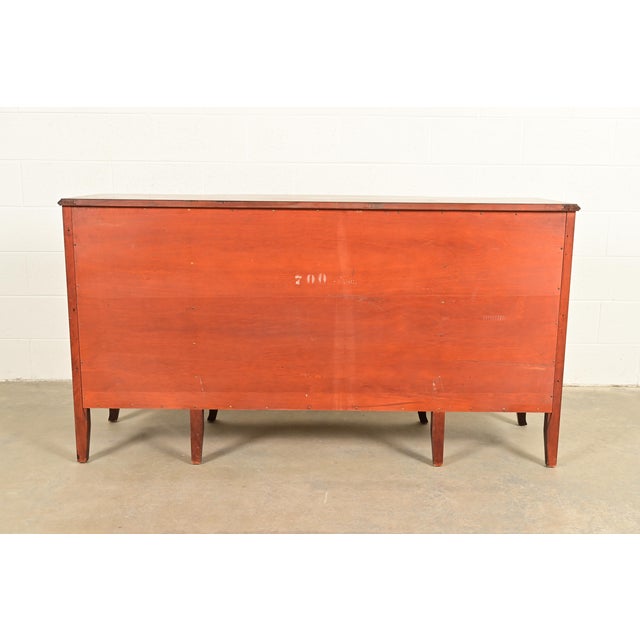 Romweber Antique Federal Inlaid Flame Mahogany Sideboard Credenza, Circa 1920s For Sale - Image 11 of 12