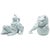 Andrea by Sadek Celadon Foo Dog Figurines - a Pair For Sale
