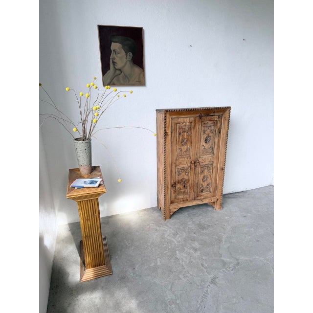 Brutalist Small Folk Art Cabinet, 1960s For Sale - Image 3 of 18