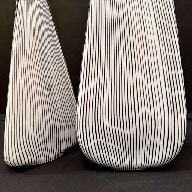 1970s Pair of Italian Art Glass table Lamps For Sale - Image 14 of 18