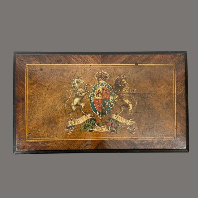 Metal 19th Century Swiss Cylinder Music Box with Three Bells in Walnut Case For Sale - Image 7 of 11