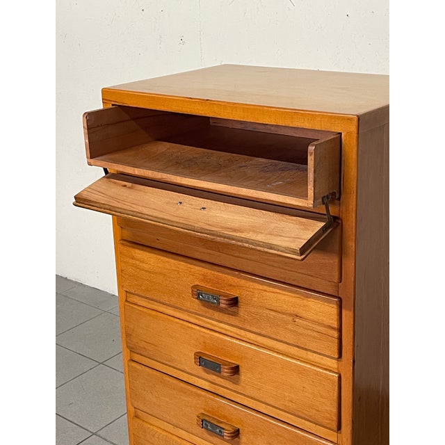 Wood Tall Chest of Drawers, Italy, 1950s For Sale - Image 7 of 18