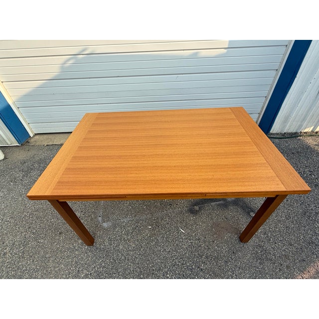 Danish Modern Teak Extendable Dining Table With Two Leaves, Made in Denmark For Sale In Philadelphia - Image 6 of 12