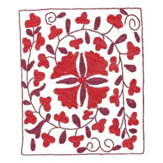 17"x19" Hand Embroidered 100% Cotton Cushion Cover. Contemporary Lace Pillow For Sale