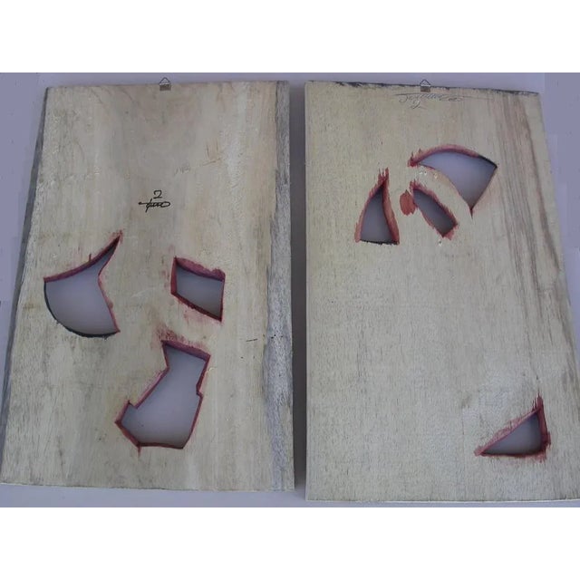 Wooden Panels, 1980s, Set of 2 For Sale - Image 11 of 12