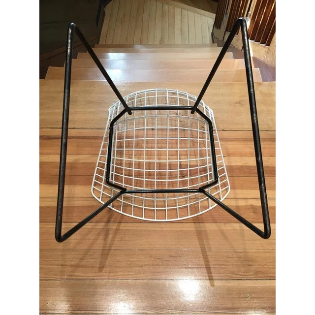 1970s Side Chair with Red Hopsack Upholstery by Harry Bertoia for Knoll International, 1960s For Sale - Image 5 of 12