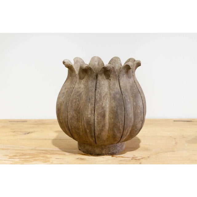 1990s Tall Old Brown Marble Pot-Zamani For Sale - Image 5 of 6