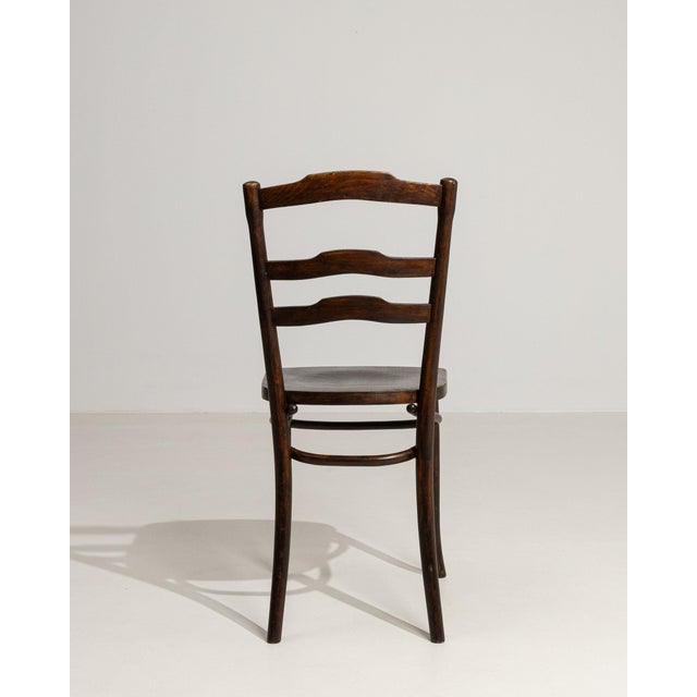 Brown Early 20th Century France Brown Wood Lounge Chair For Sale - Image 8 of 10