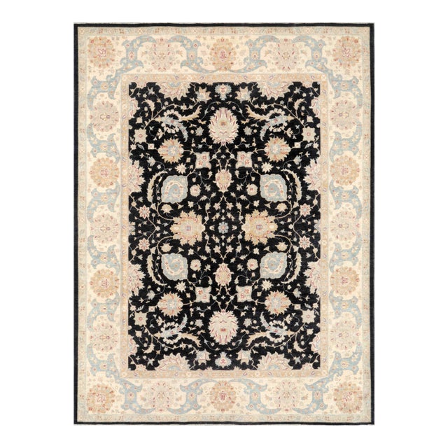 Pasargad Home Denver Black Wool Area Rug- 9' 9" X 12'10" For Sale