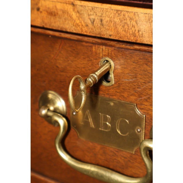 Kittinger Leather Top Round Rent Table With Drawers T295 For Sale - Image 12 of 18