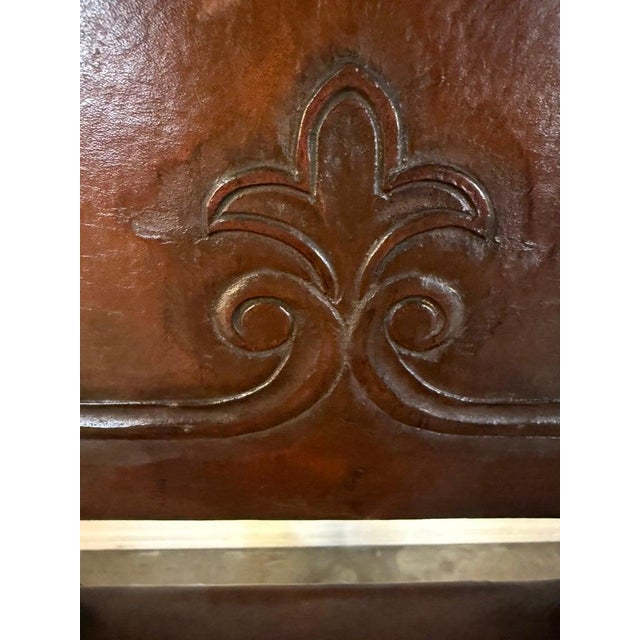 Animal Skin Set of Eight Spanish Renaissance Revival Dining Chairs For Sale - Image 7 of 14