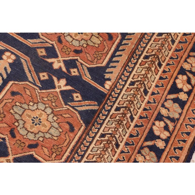 Textile 1980s 1980s Vintage Bohemian Blue/Beige Wool Rug For Sale - Image 7 of 9