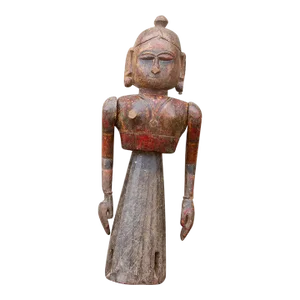 Antique Indian Goddess Wooden Statue