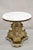Italian Regency Florentine Carved Wood 18" Round Marble Top Pedestal Side Table For Sale - Image 11 of 12