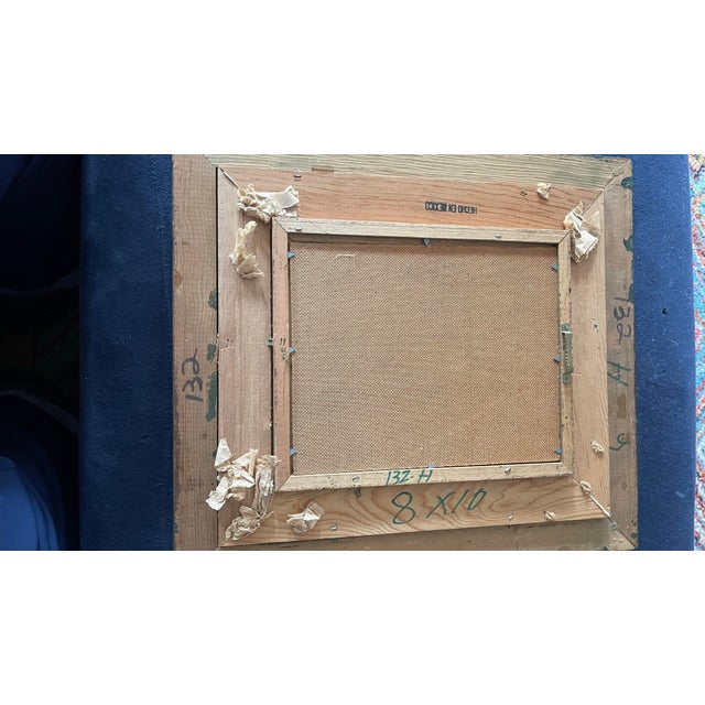 Mexican Vintage Mexican Palette Knife Impasto Oil Painting, Hacienda Courtyard For Sale - Image 3 of 7