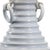 Light blue glaze on ribbed ceramic, made in italy. Designed by vietri. 32.5h x 8w x 8d Shade Dimensions: top(14)...