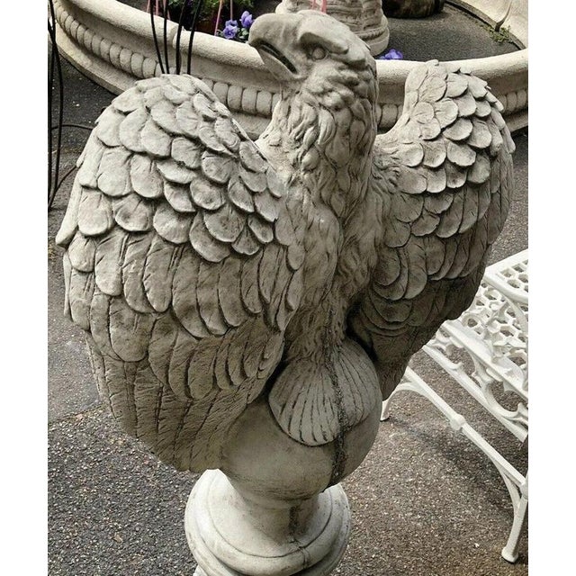 Large Classical Cast Stone Garden Statues, Set of 2 For Sale - Image 6 of 10