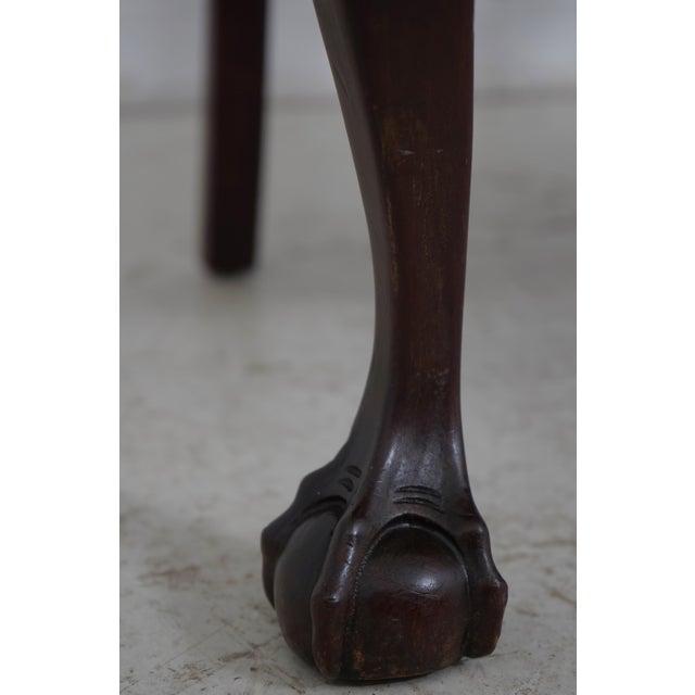 Vintage Dolphin Carved Back Clawfoot Mahogany Settee For Sale - Image 15 of 18