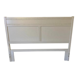 Vintage Faux Bamboo Queen Headboard For Sale