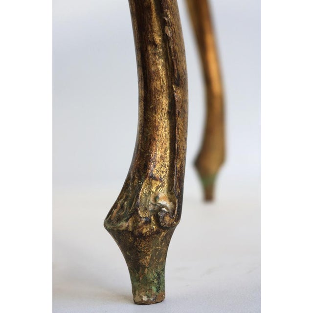 Vintage Italian Florentine Giltwood Coffee Table, 1950 For Sale - Image 9 of 10