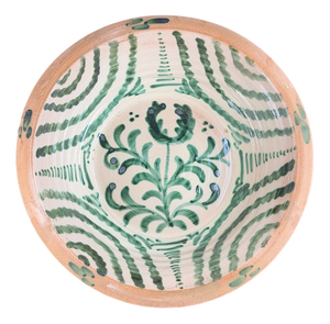 Large Fajalauza Ceramic Bowl, Lebrillo, Spain