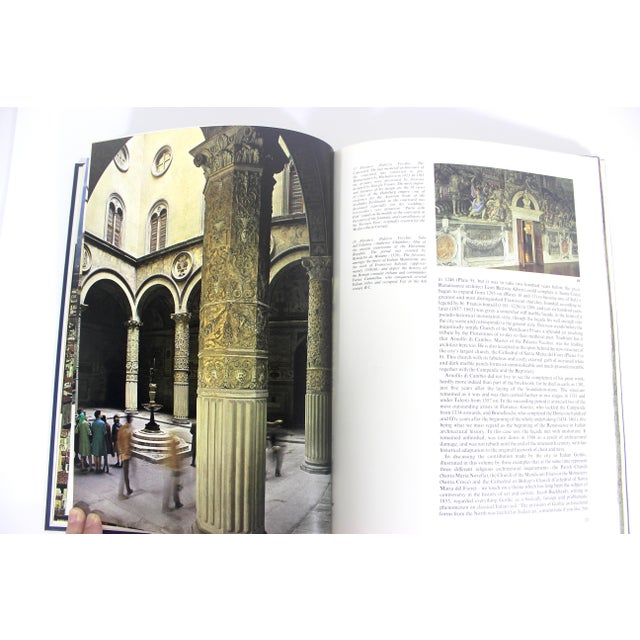 1978 Famous Italian Cities Florence Rome Venice Hard Cover Coffee Table Book Italian Travel With Dust Jacket Dark Blue Gold For Sale - Image 10 of 13