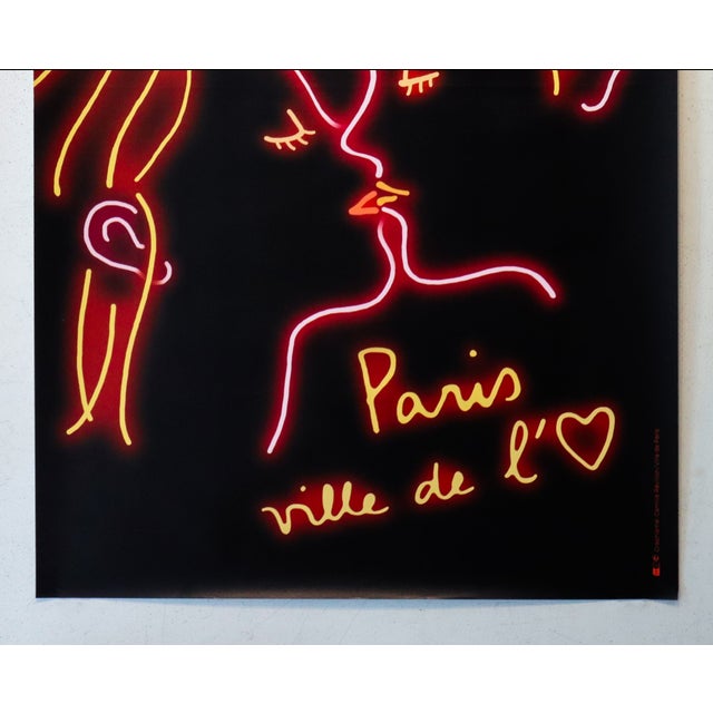 Contemporary 2026 French Ville De Paris Poster - Paris Ville De l'Amour (Kiss) For Sale - Image 3 of 3