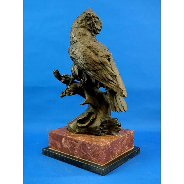 Large 20th Century Bronze Owl Sculpture by Milo Miguel Fernando Lopez, Portugal For Sale - Image 4 of 18