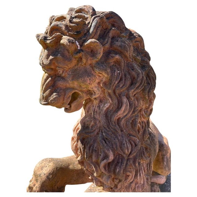 Modern Silvano Porcinai, Lions, Terracotta, Set of 2 For Sale - Image 3 of 8