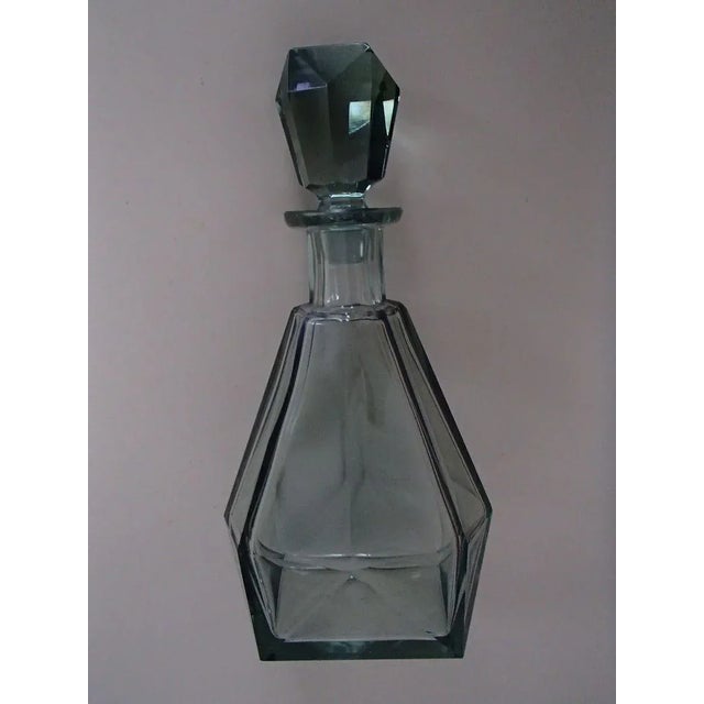 Art Deco Blue Green Carafe, 1930s For Sale - Image 10 of 10