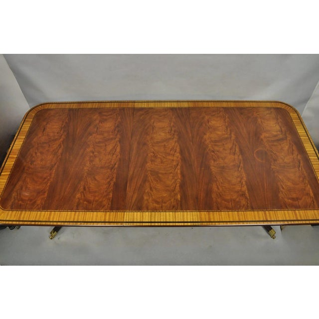Baker Stately Homes Collection Georgian Duncan Phyfe Mahogany Dining Room Table For Sale - Image 9 of 17