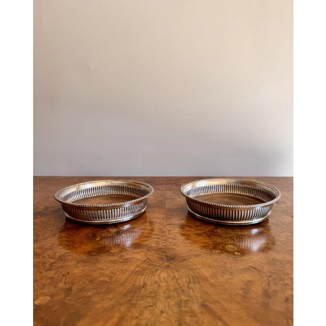 Antique Victorian Wine Coasters, 1860, Set of 2 For Sale - Image 3 of 7